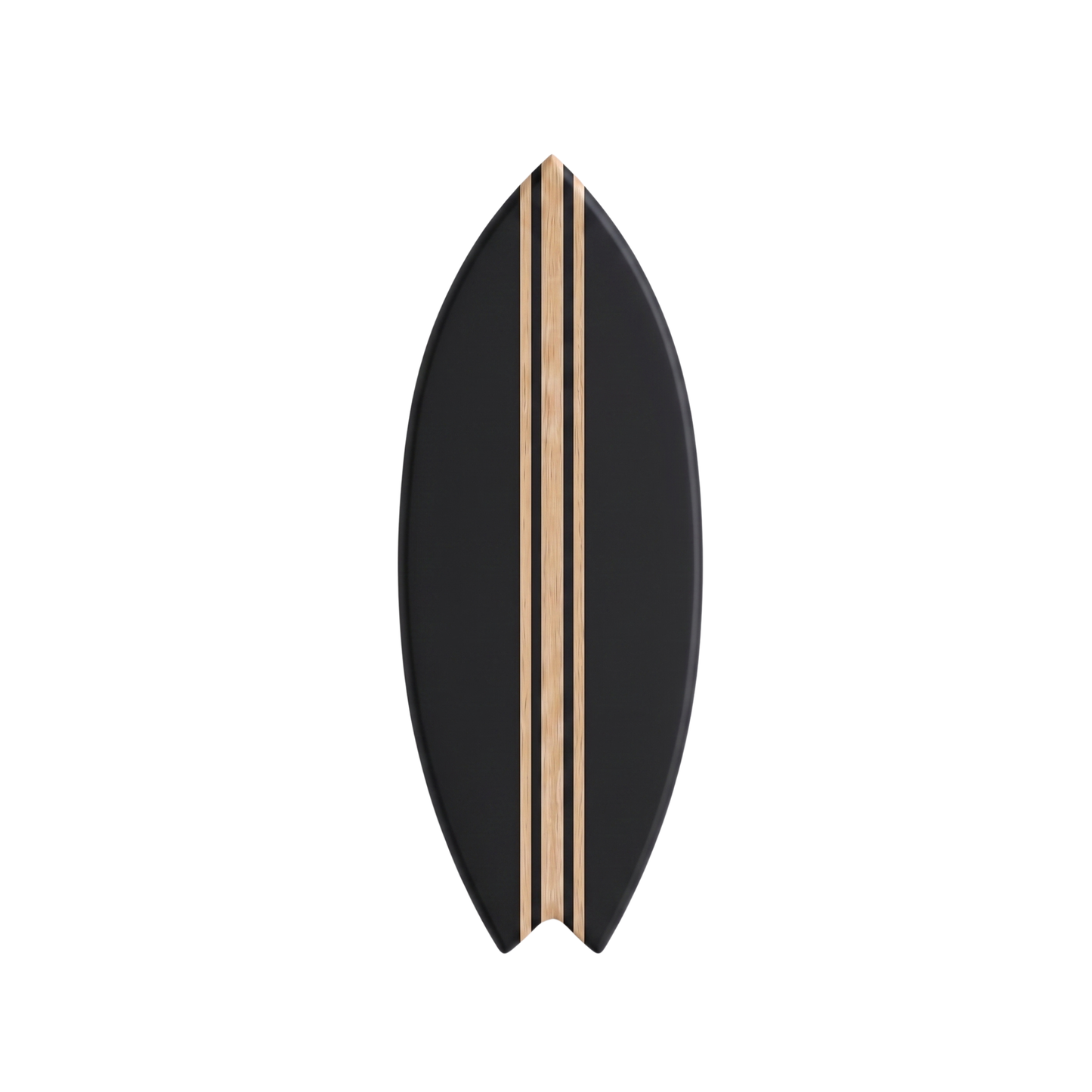 Deko-Surfbrett - Holzsockel, schwarze Linien