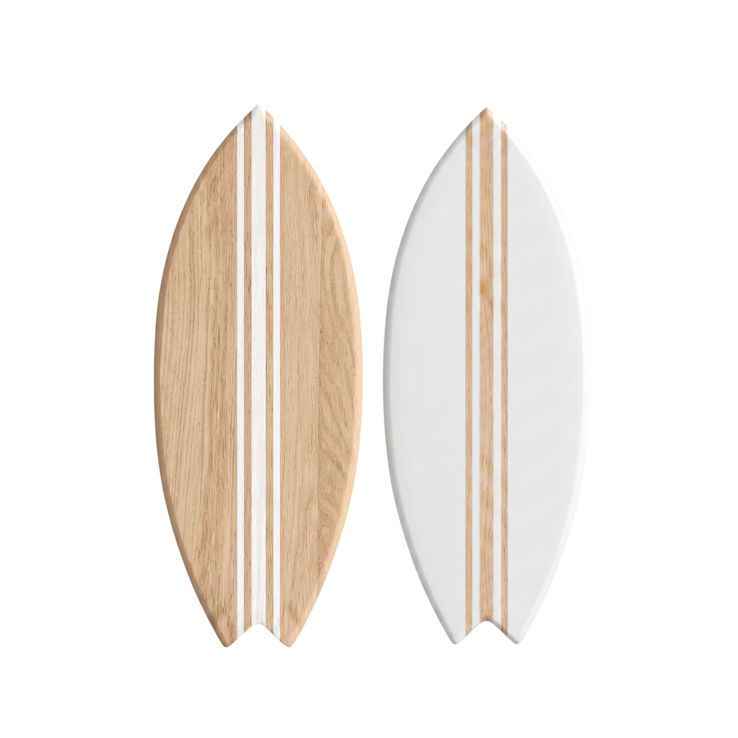 Duo Dekorative Surfbretter Weiß - Größe L