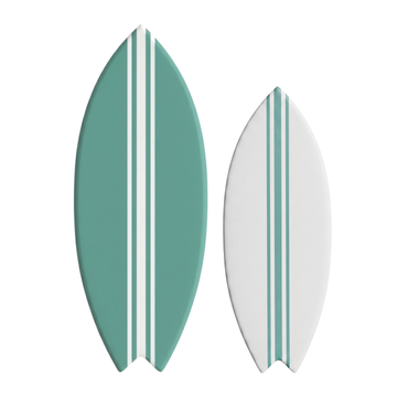 Grande vert jade · Petite blanche