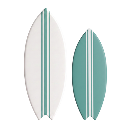 Zweier-Set Dekorative Surfbretter Jade-Grün – Größe L