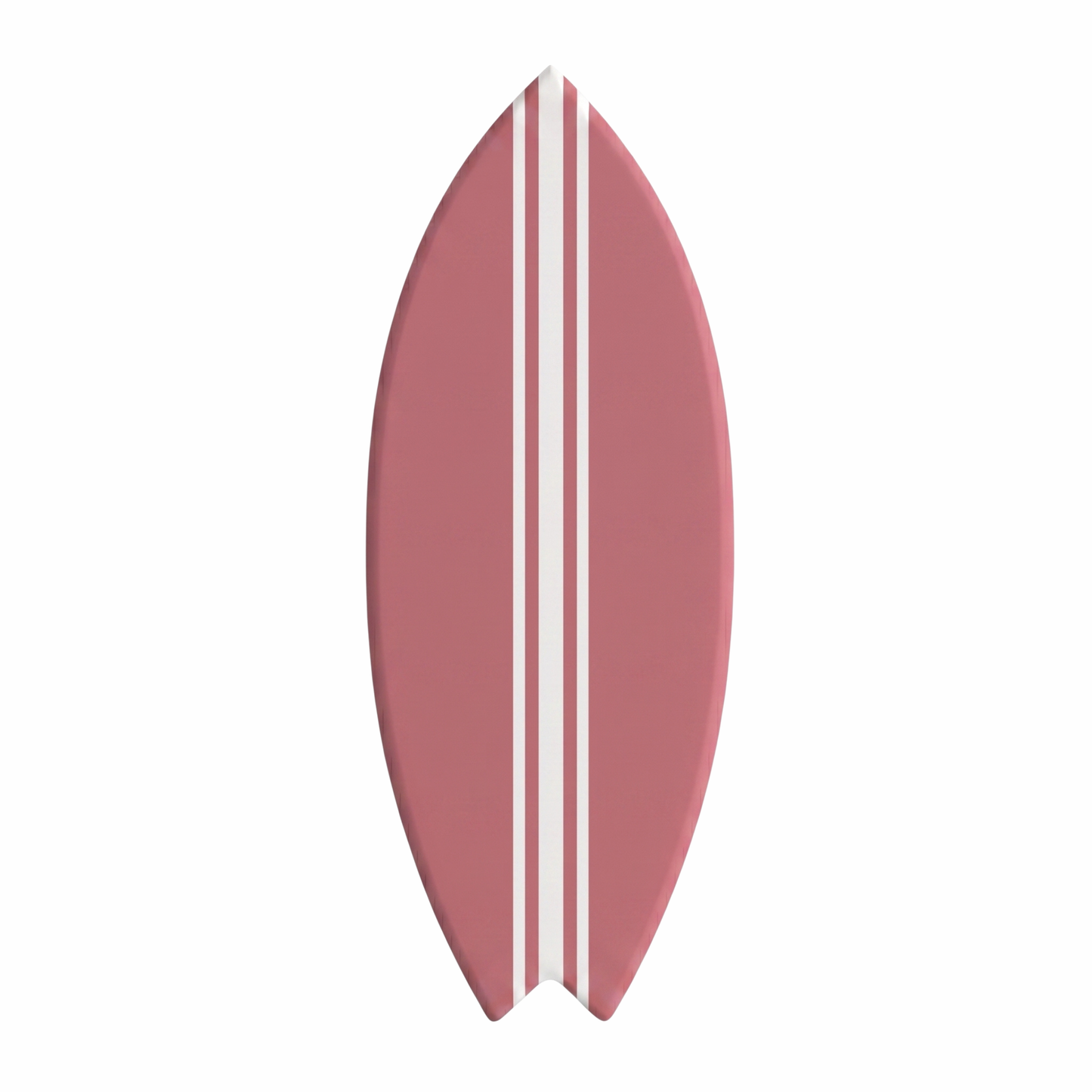 Deko-Surfbrett - Rosa Basis, weiße Linien