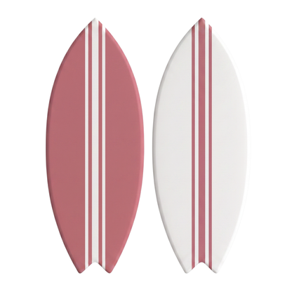 Duo Deko-Surfbretter Rosa – Größe L