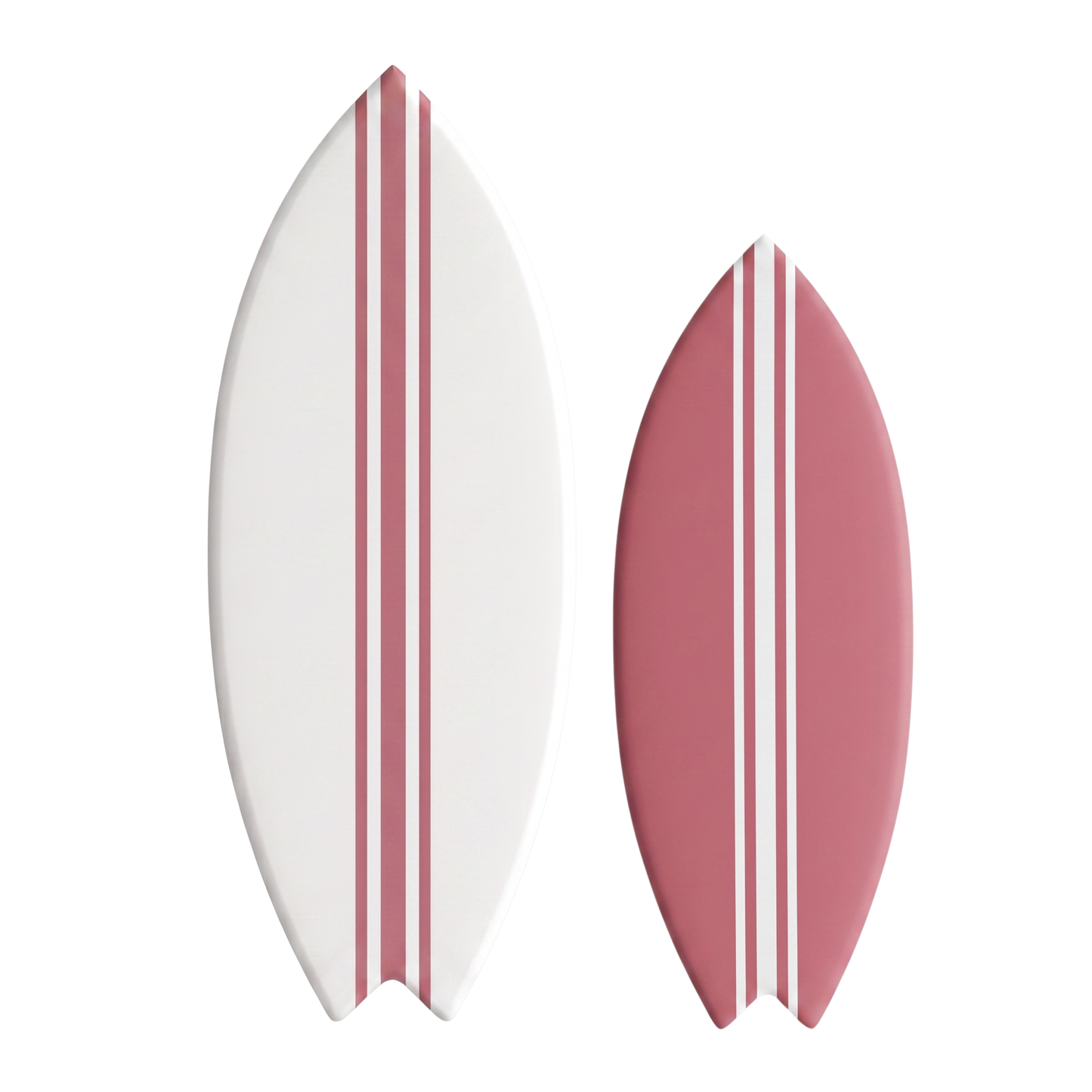 Duo Deko-Surfbretter Rosa – Größe L