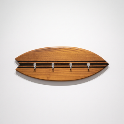 Porte-clés mural surf en bois - Thermoash Lignes Noires