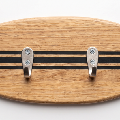 Porte-manteau mural Surf - Chêne Lignes Noires