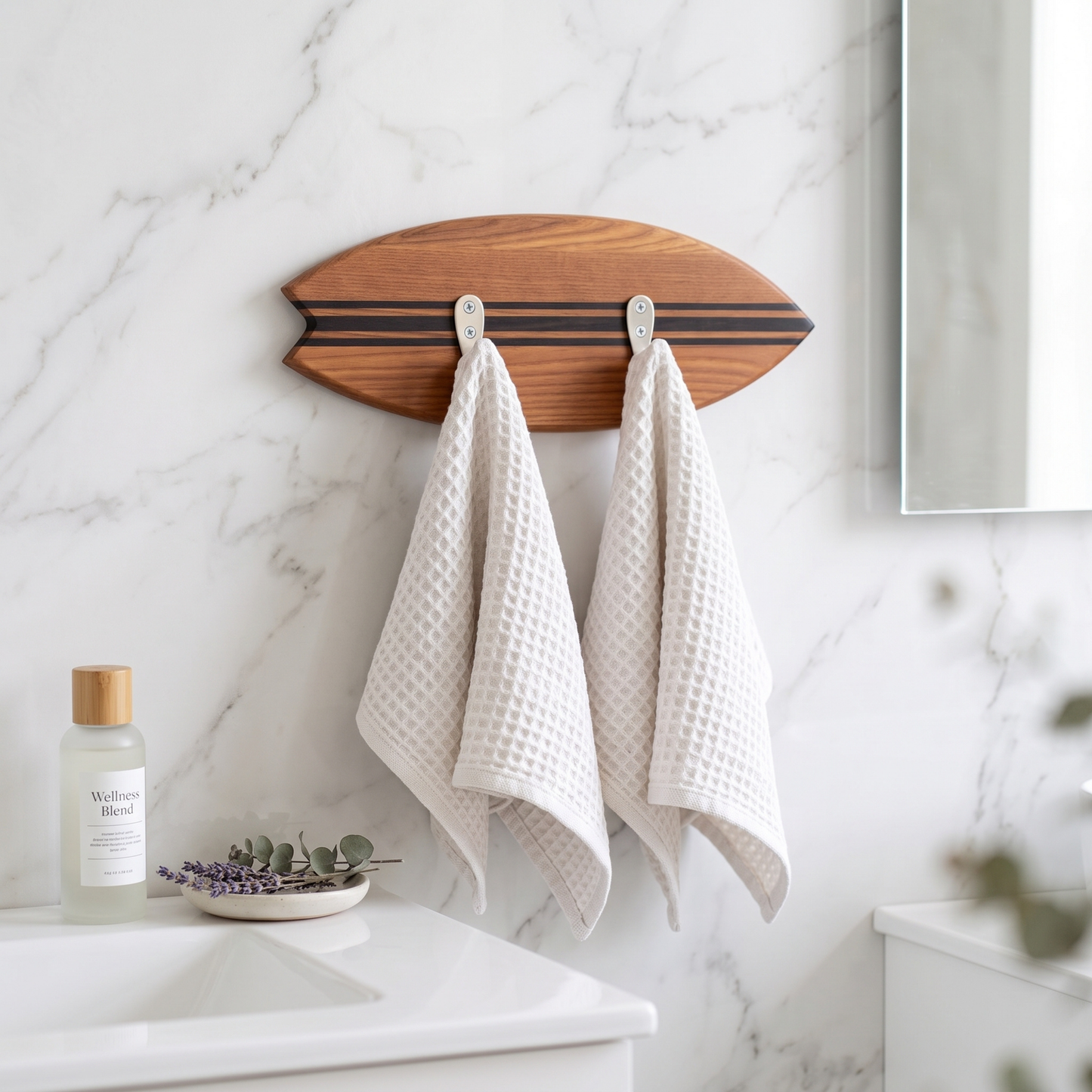 Porte-manteau mural Surf - Thermoash Lignes Noires