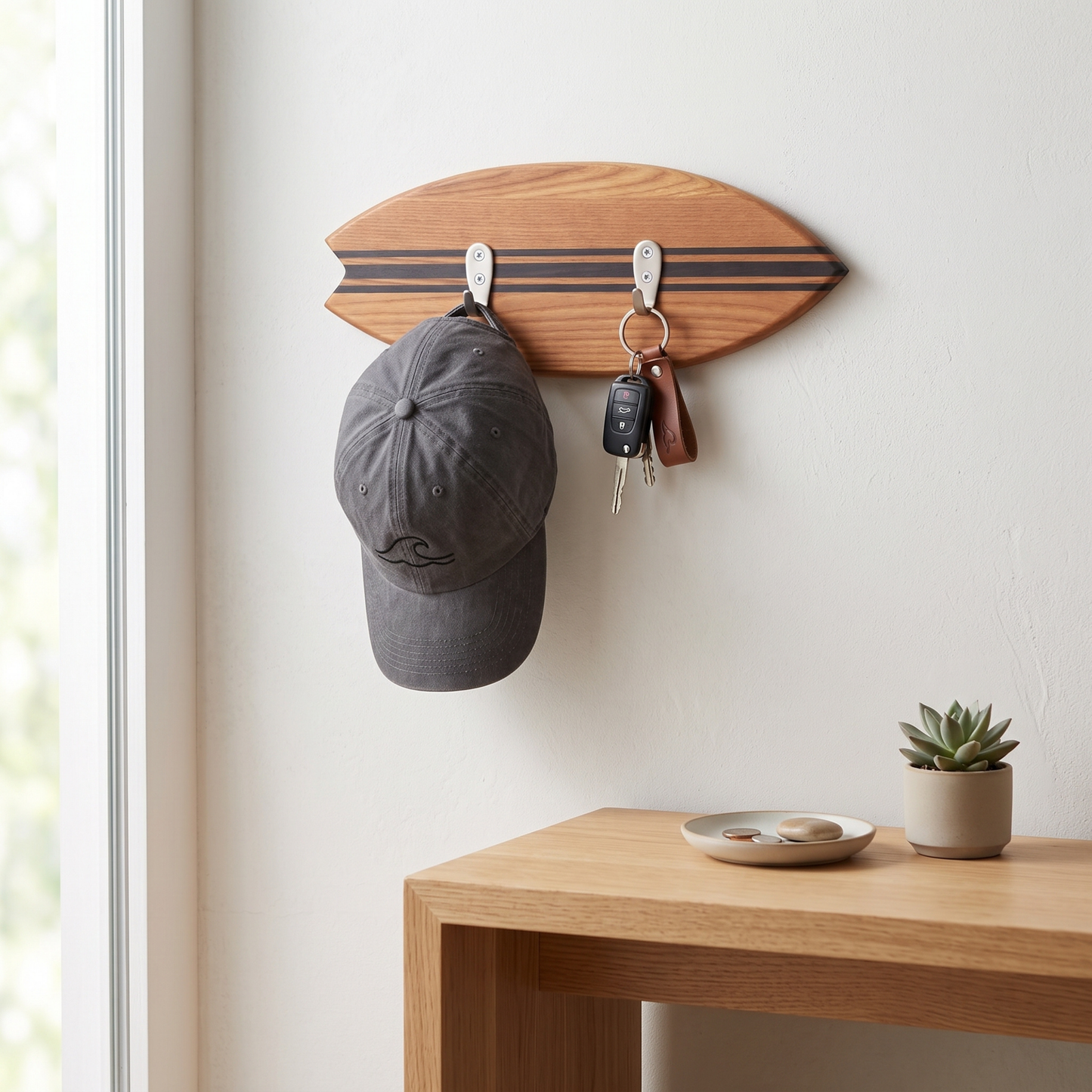 Porte-manteau mural Surf - Thermoash Lignes Noires