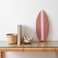 Planche de Surf déco - Base rose, lignes blanches