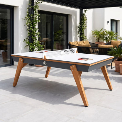 Outdoor-Tisch Stella Millésime Outdoor Anthrazitgrau, umwandelbar in Billard & Tischtennis