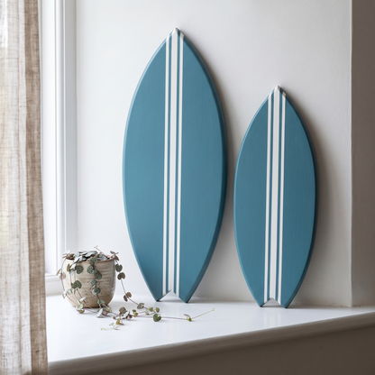 Planche de Surf déco - Base marée haute, lignes blanches
