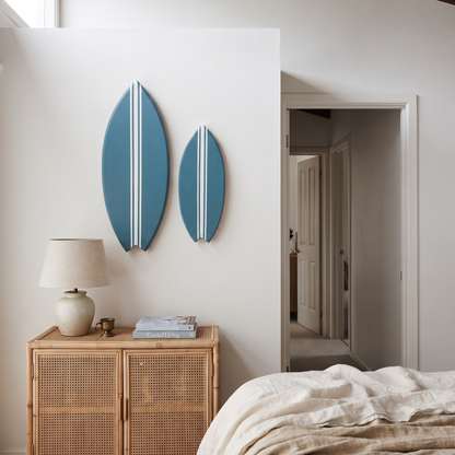 Planche de Surf déco - Base marée haute, lignes blanches