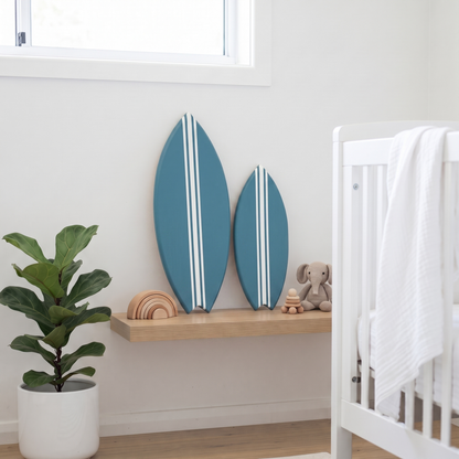 Planche de Surf déco - Base marée haute, lignes blanches