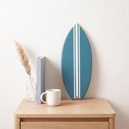 Planche de Surf déco - Base marée haute, lignes blanches