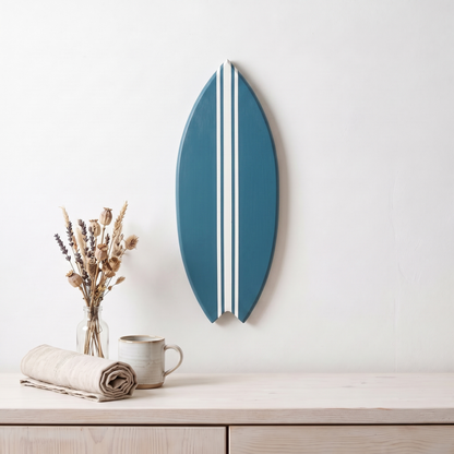 Planche de Surf déco - Base marée haute, lignes blanches