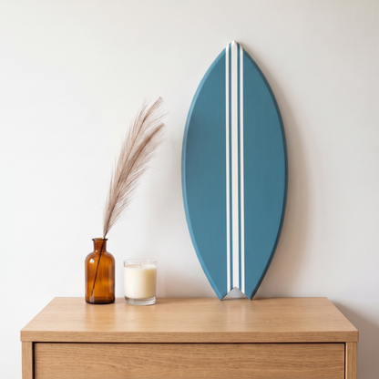 Planche de Surf déco - Base marée haute, lignes blanches