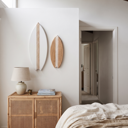 Set of Two White Decorative Surfboards - Size L