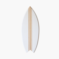 Planche de Surf déco - Base blanc, lignes bois