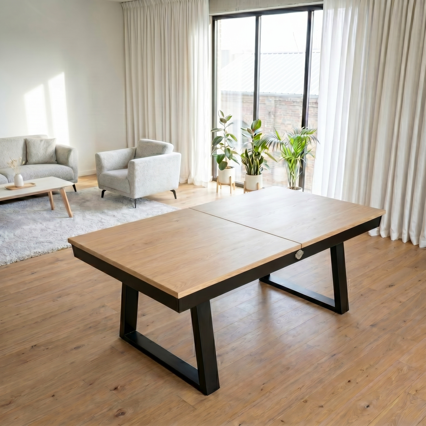 Billard Américain Stella Millésime Indoor – Chêne massif & MDF, convertible table & ping-pong