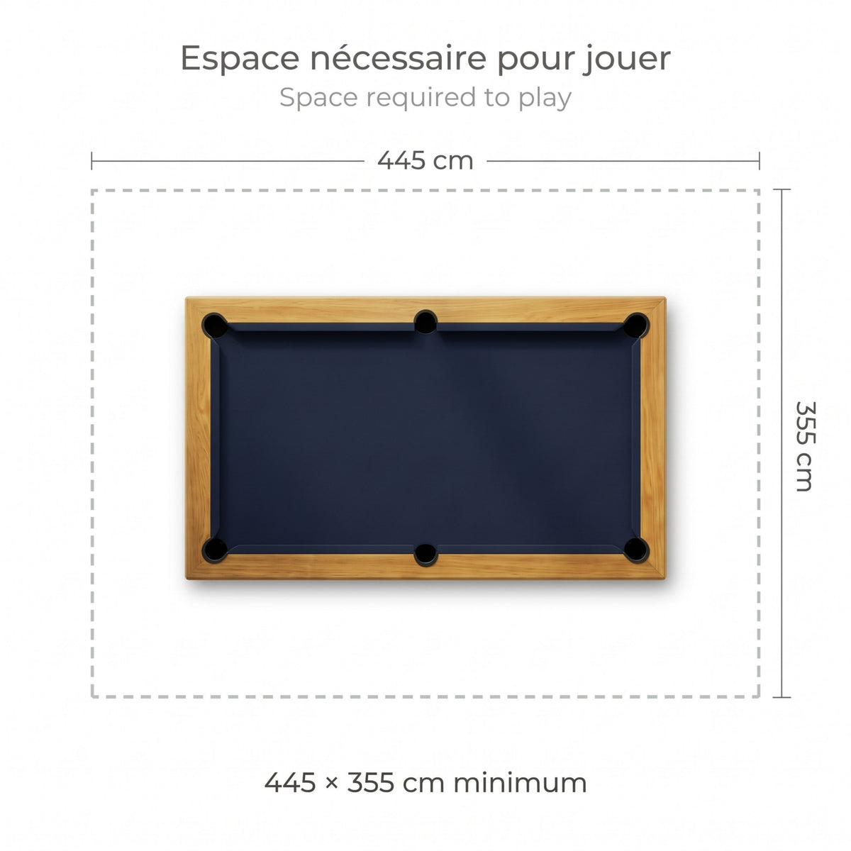 Amerikanischer Billardtisch Stella Millésime Indoor – Massive Eiche & MDF, umwandelbar in Esstisch & Tischtennisplatte