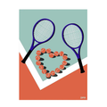 Affiche "Tennis, mon amour" | Poster Mural Sport – Format 30x40 cm
