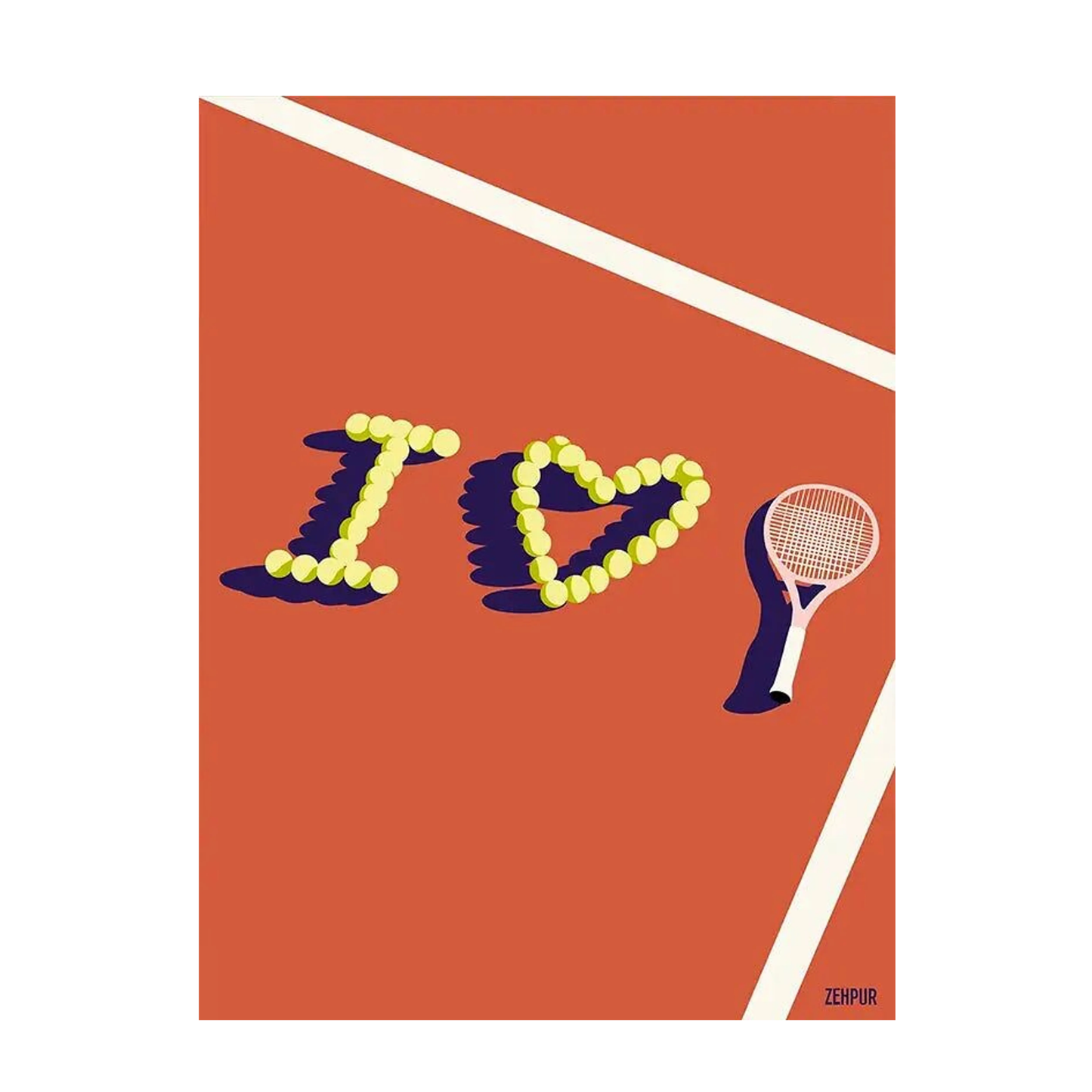 Affiche Tennis "Roland-Garros" | Poster Mural Passion Sport – Format 30x40 cm