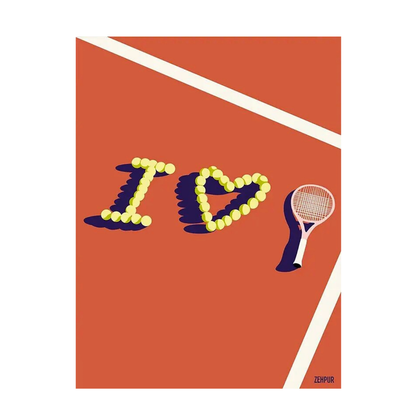 Affiche Tennis "Roland-Garros" | Poster Mural Passion Sport – Format 30x40 cm