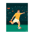 Affiche Joueur de Foot | Poster Mural Sport Football – Format 30x40 cm