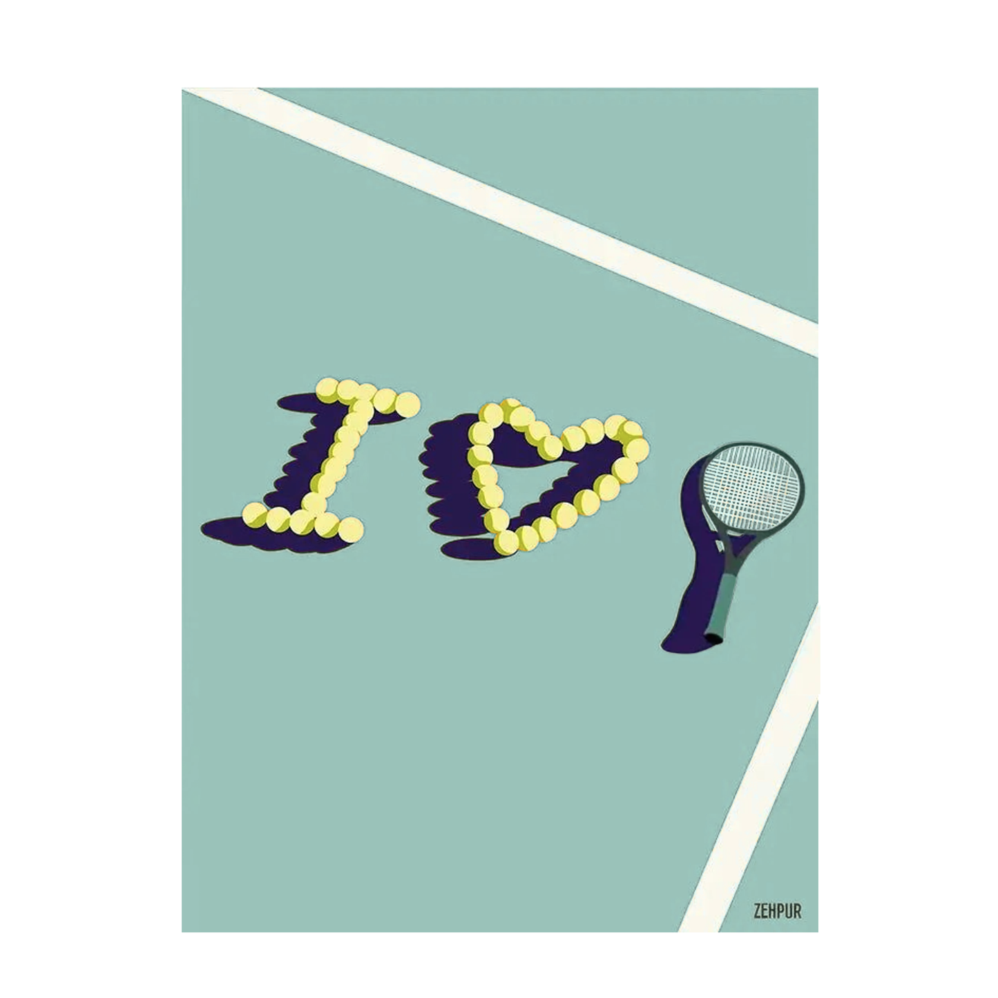 Affiche Tennis Melbourne | Poster Mural Passion Sport – Format 30x40 cm