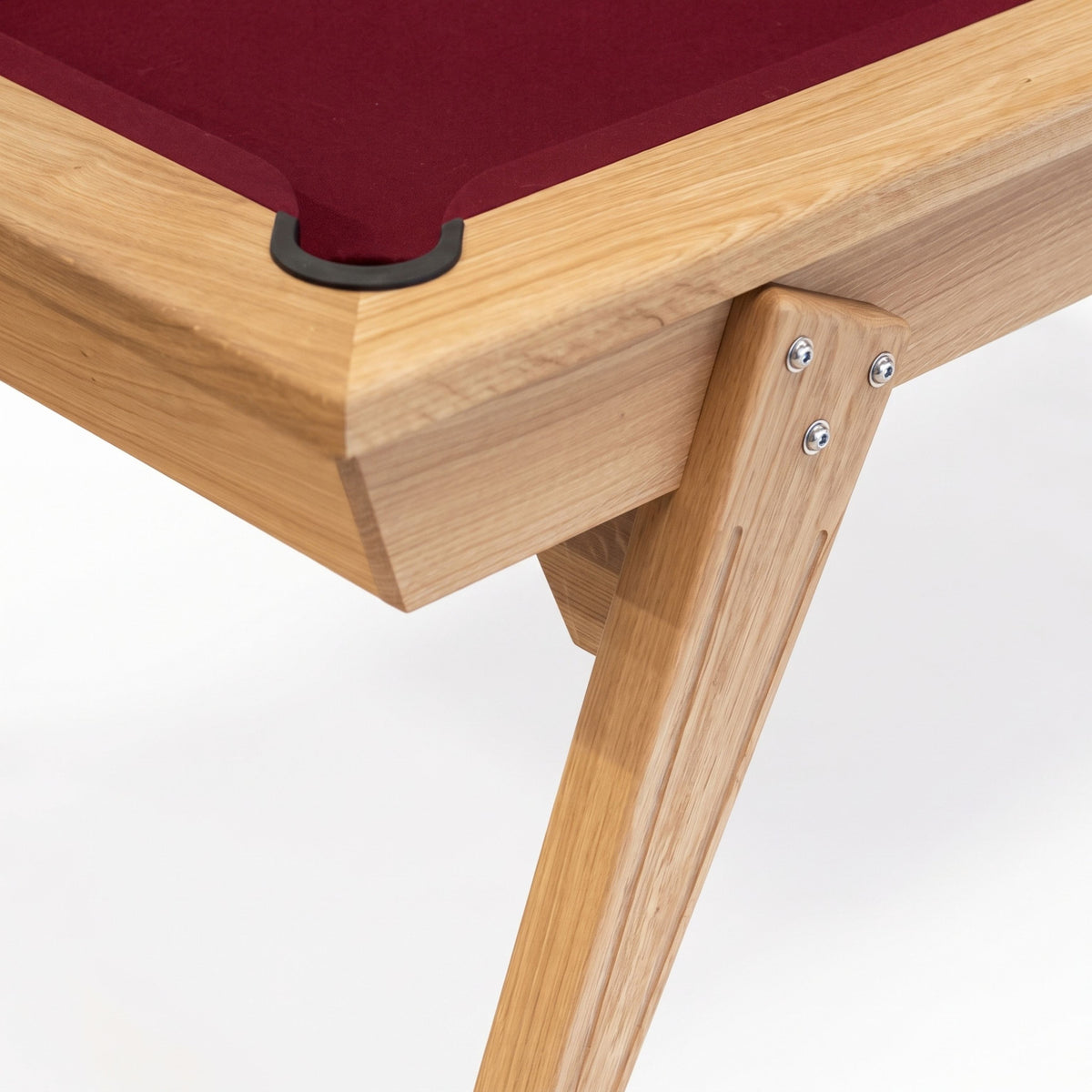 Billard Américain Stella Scipion 2m10 Holzfüße - Massives Eichenholz, umwandelbar in Esstisch & Tischtennisplatte