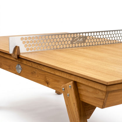 Billard Américain Stella Scipion 2m10 Holzfüße - Massives Eichenholz, umwandelbar in Esstisch & Tischtennisplatte