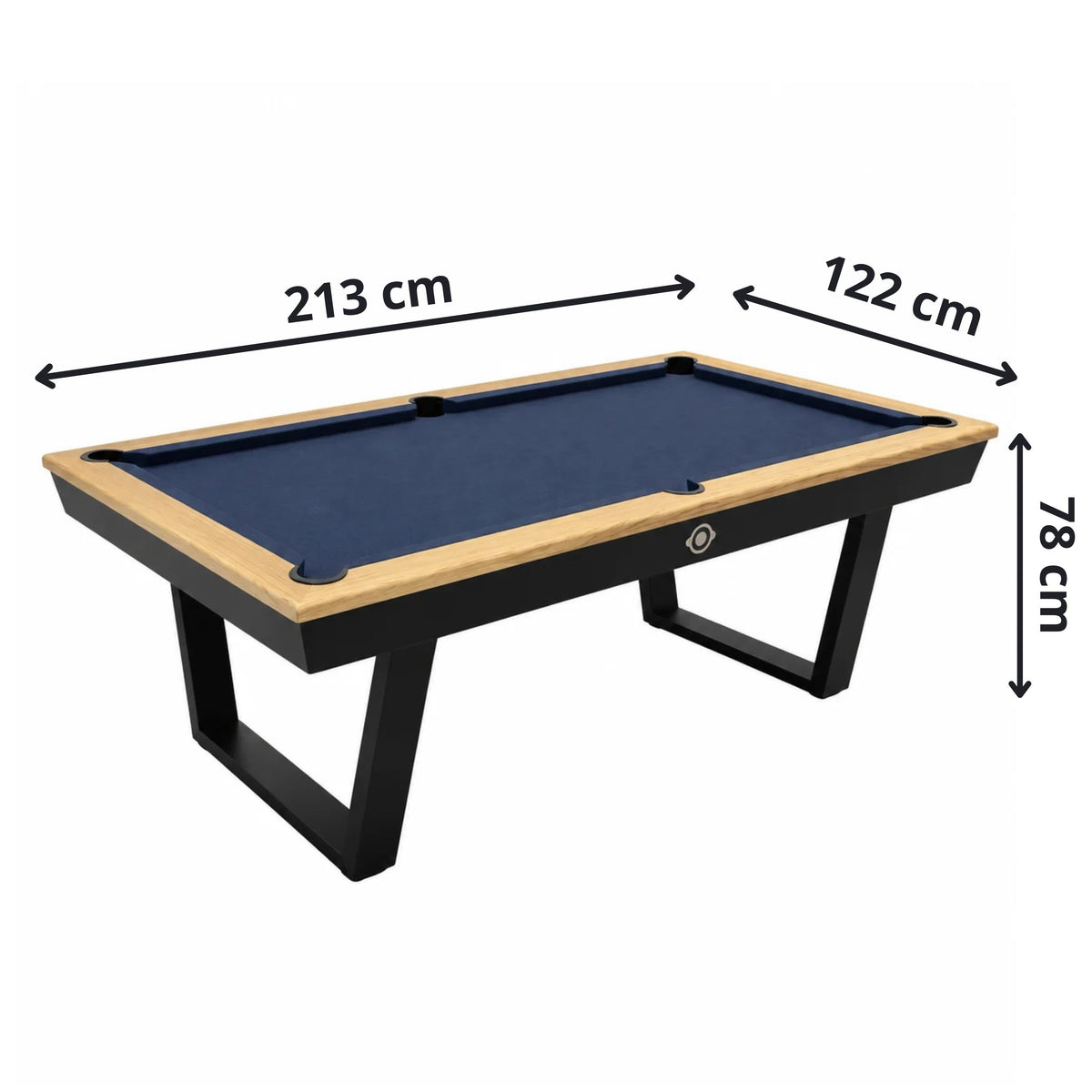 Amerikanischer Billardtisch Stella Millésime Indoor – Massive Eiche & MDF, umwandelbar in Esstisch & Tischtennisplatte