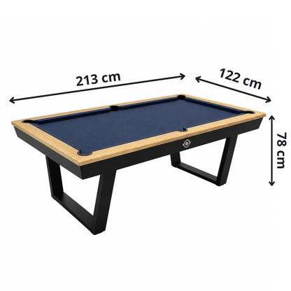Amerikanischer Billardtisch Stella Millésime Indoor – Massive Eiche & MDF, umwandelbar in Esstisch & Tischtennisplatte
