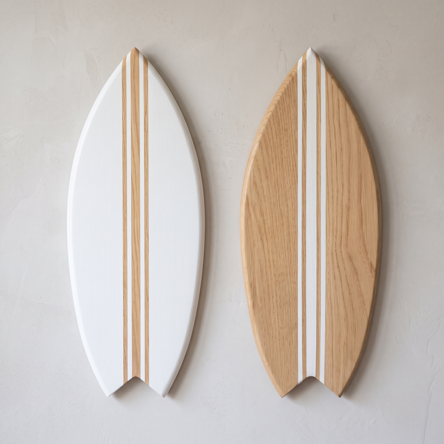 Duo Planches Surf Déco Blanc - Taille M