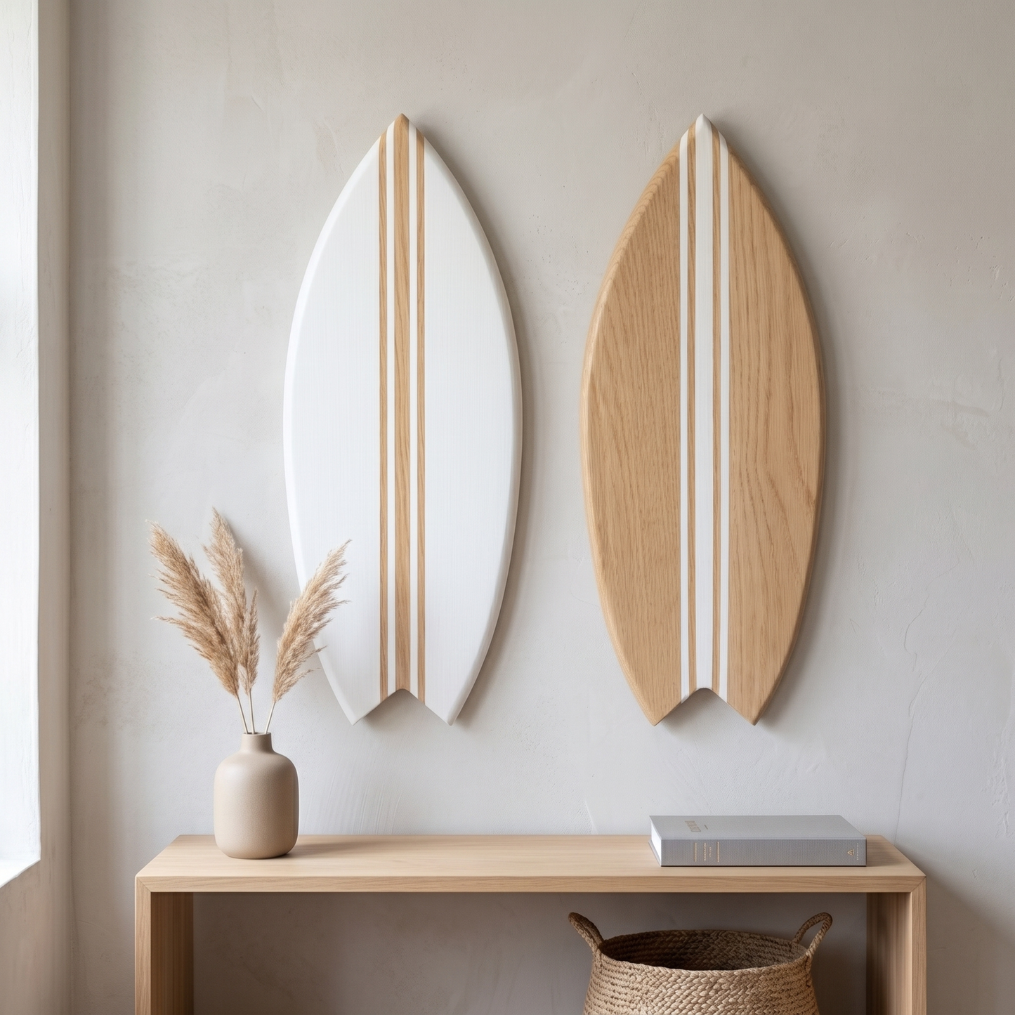 Duo Planches Surf Déco Blanc - Taille L