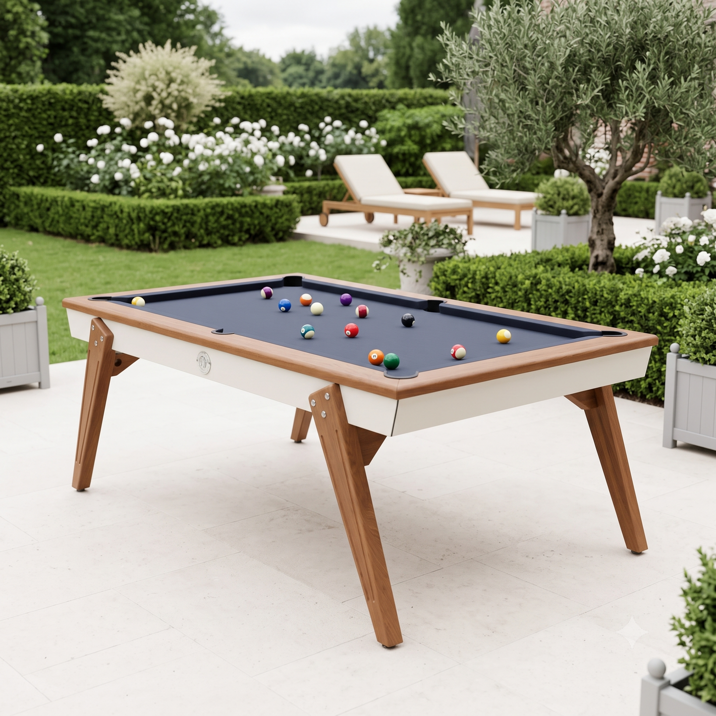 Billard Stella Millesime Outdoor Blanc 3 en 1 Table/  Ping-Pong