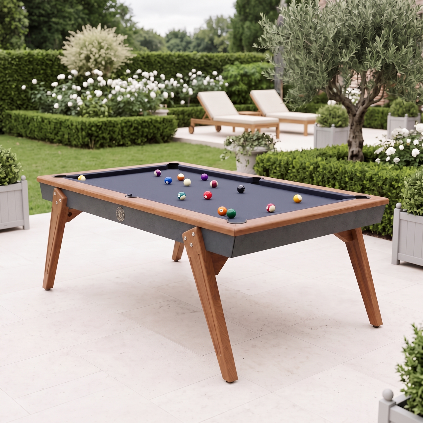 Billard Stella Millesime Outdoor Gris anthracite 3 en 1 Table/ Ping-Pong