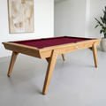 Billard Américain Stella Scipion 2m10 Pieds Bois - Chêne massif, convertible table & ping-pong
