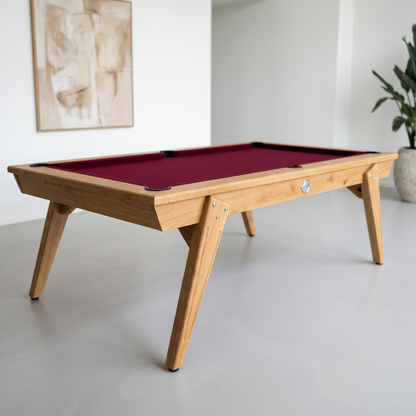 Billard Américain Stella Scipion 2m10 Pieds Bois - Chêne massif, convertible table & ping-pong