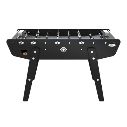 Vue de face du Stella Home noir avec joueurs en aluminium brillant et paliers en inox pour une finition premium.