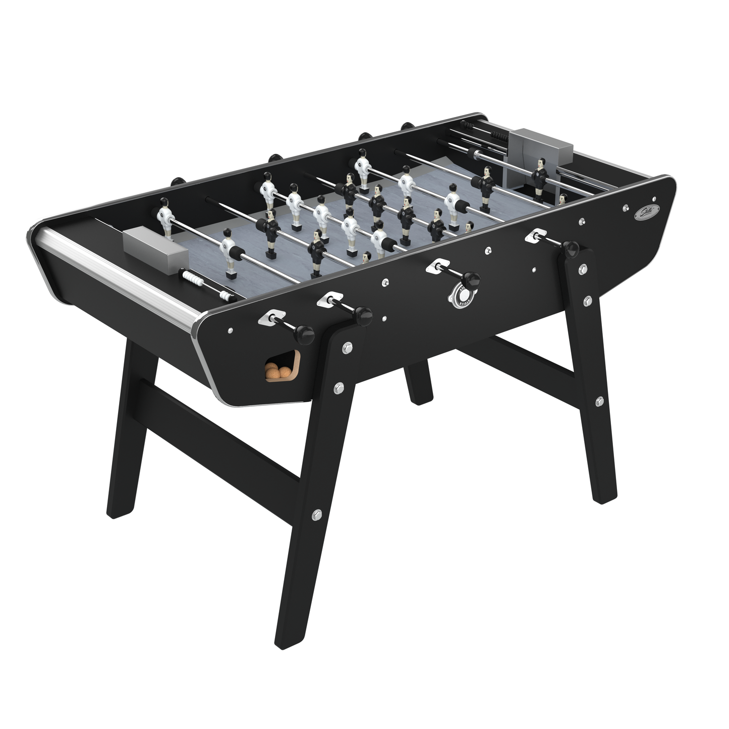 Baby-foot Stella Home noir mat, un design élégant et minimaliste qui s'intègre parfaitement dans un intérieur moderne.