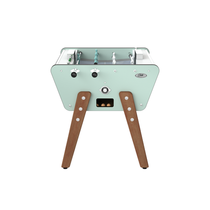 Vue de face du Stella Toi & Moi vert avec barres télescopiques en inox et joueurs en aluminium résistants à l'humidité.