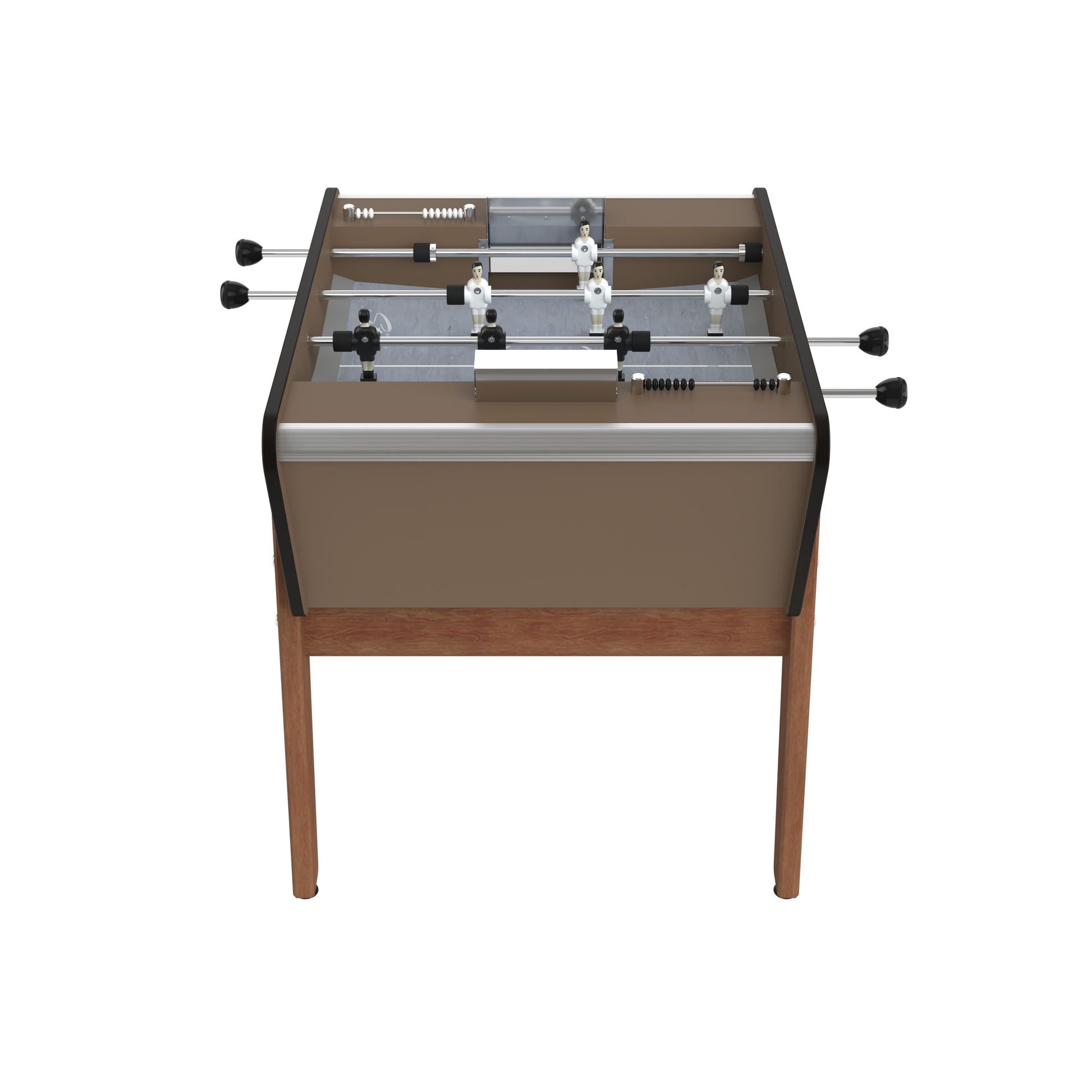 Détail de la caisse en HPL taupe et de la visserie inox, garantissant une protection totale contre l'humidité et les rayons UV.