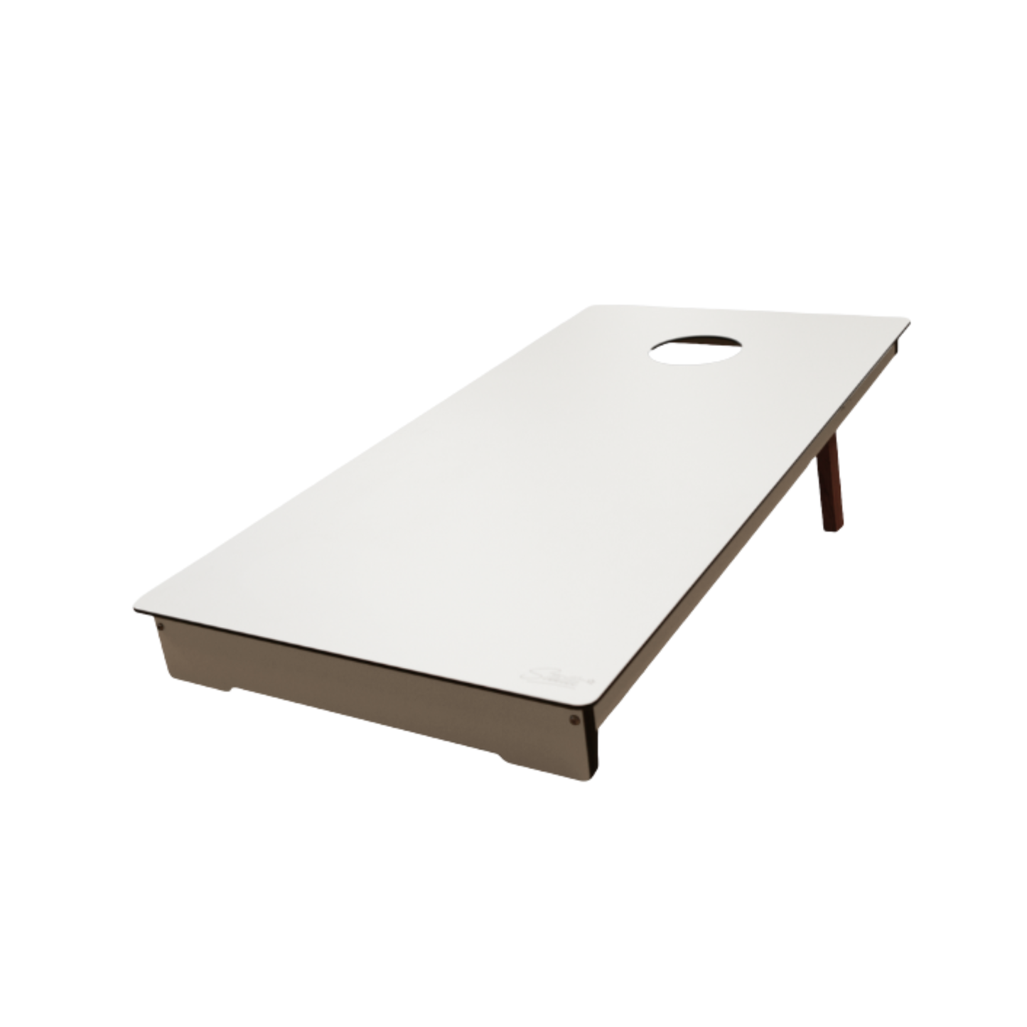 Planche de Cornhole Stella Outdoor taupe en HPL, alliant un coloris minéral élégant à une résistance extrême aux UV et à la pluie.