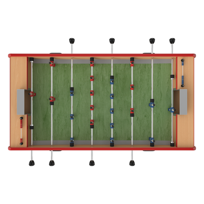 Vue de dessus du tapis de jeu PVC gris du Stella Club, idéal pour un contrôle de balle précis et des sensations de jeu fluides.
