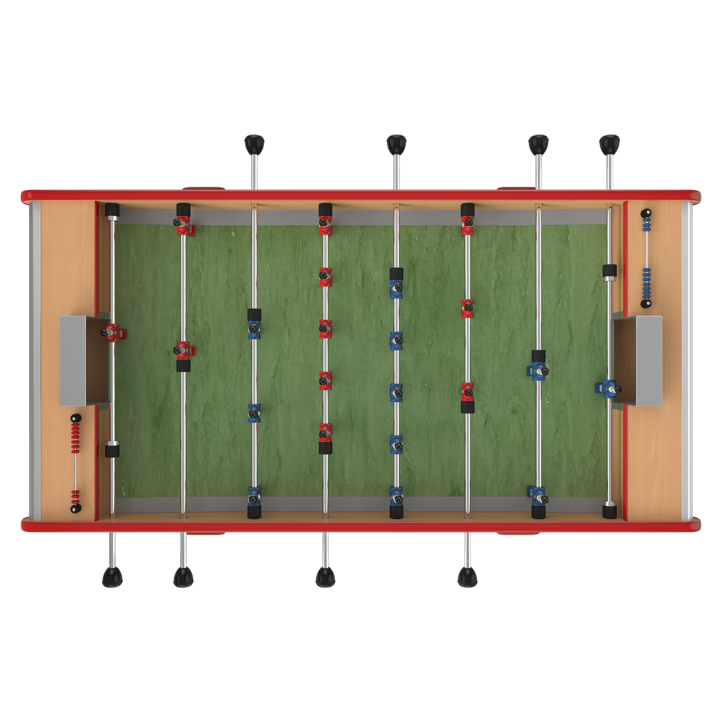 Vue de dessus de la surface de jeu du Stella Home hêtre, conçu pour les balles sautées et un contrôle de balle précis.