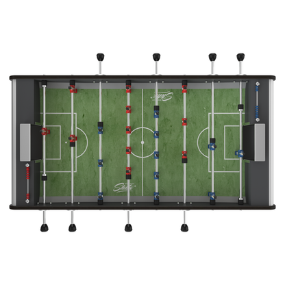 Vue de dessus de la surface de jeu du Stella Star gris, optimisée pour le contrôle de balle et les balles sautées.