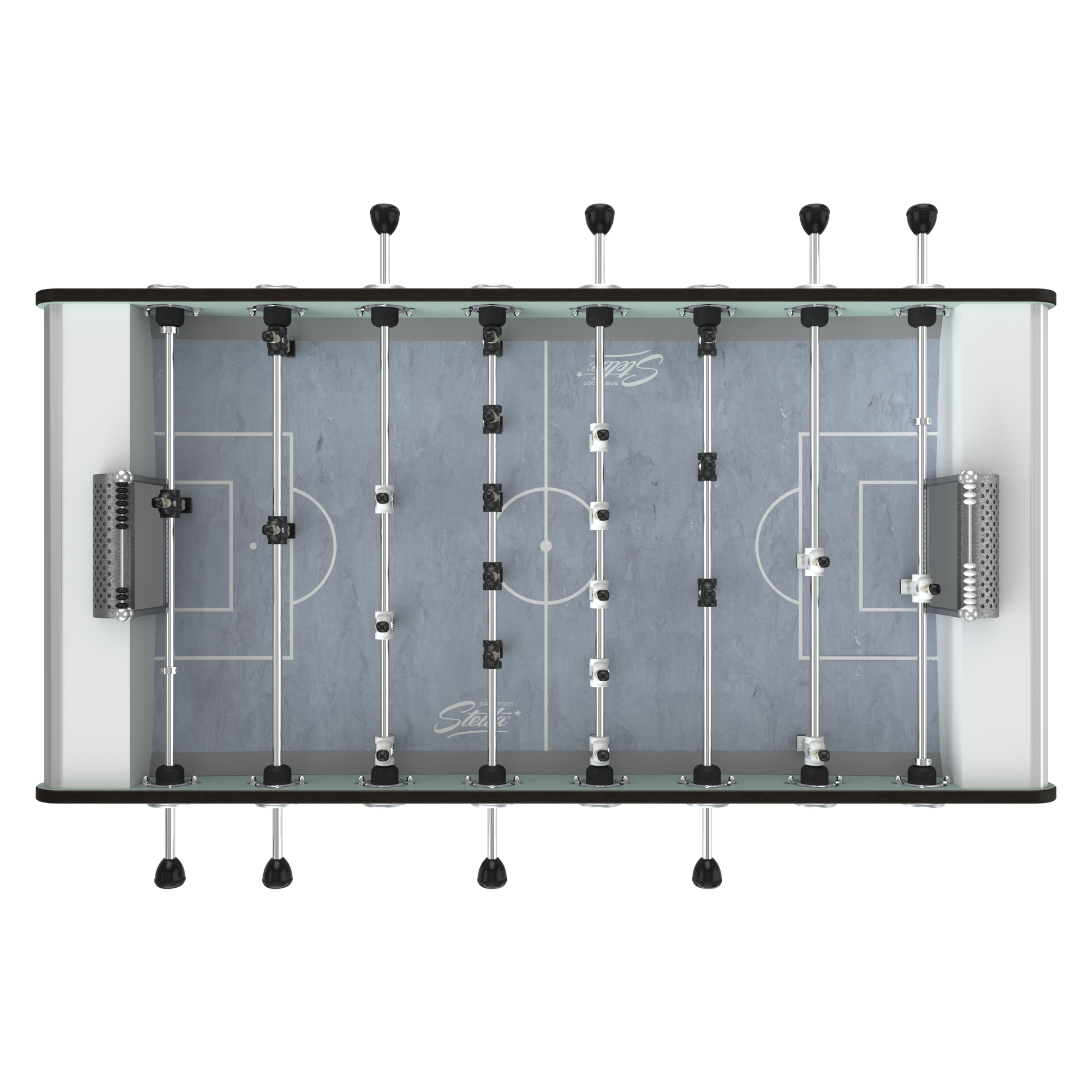 Vue aérienne de la surface de jeu du Stella Champion vert, conçue pour un contrôle précis et une résistance totale aux UV.