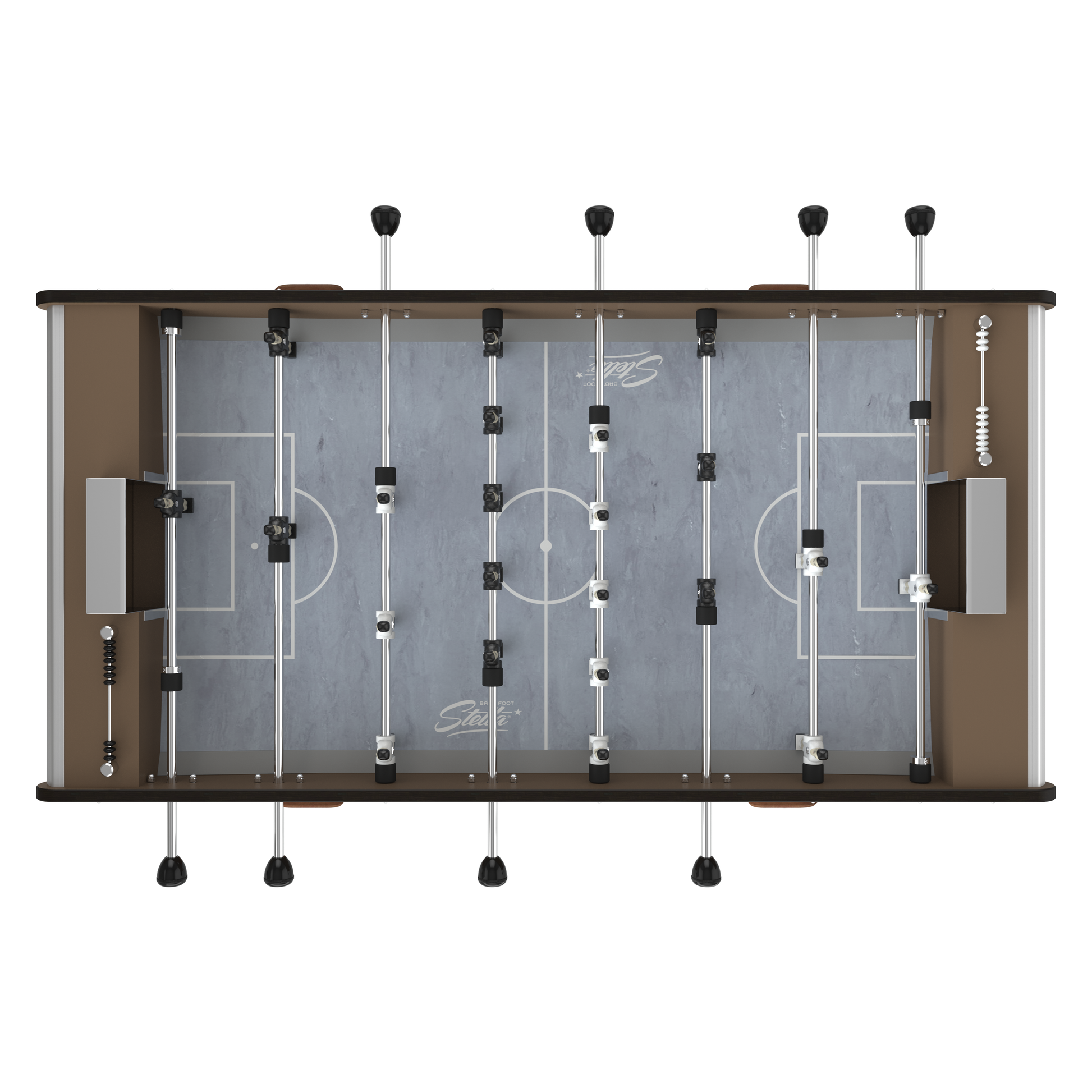 Vue aérienne du tapis de jeu du Stella Home Outdoor taupe, conçu pour un contrôle fluide et une résistance totale aux UV.